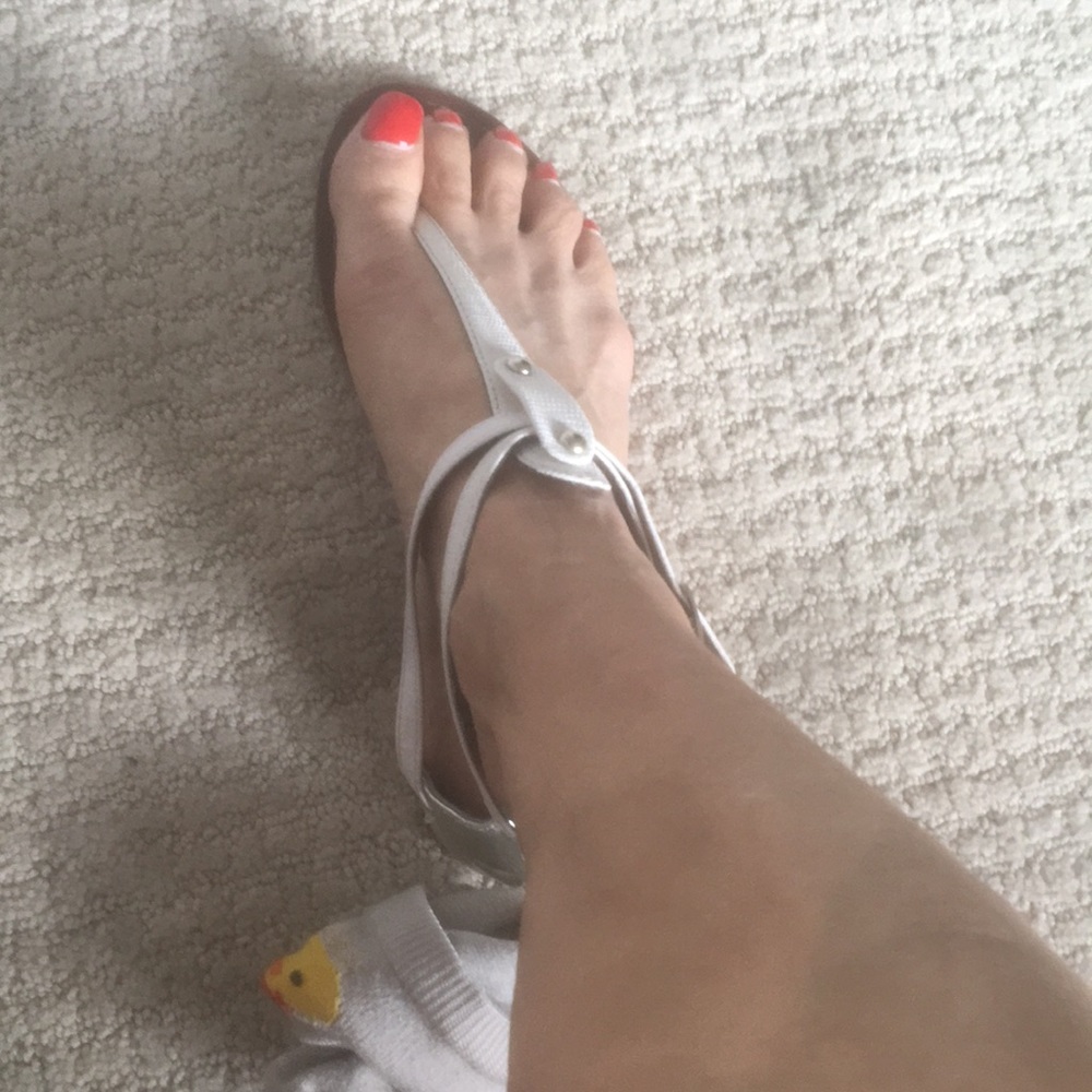Jules & Jam White Leather Sandals - Excellent Condition! - Picture 4 of 6